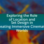 Exploring the Role of Location and Set Design in Creating Immersive Cinematic Worlds